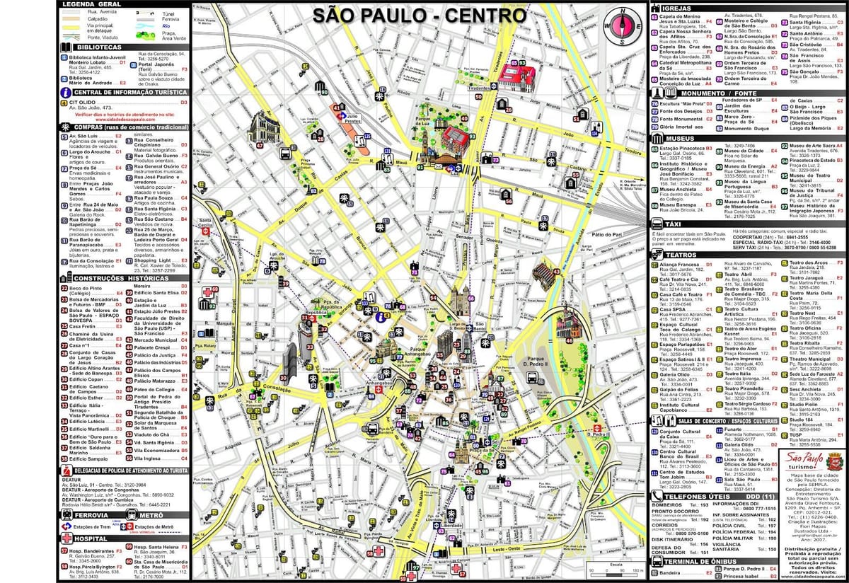 Sao Paulo kaarten