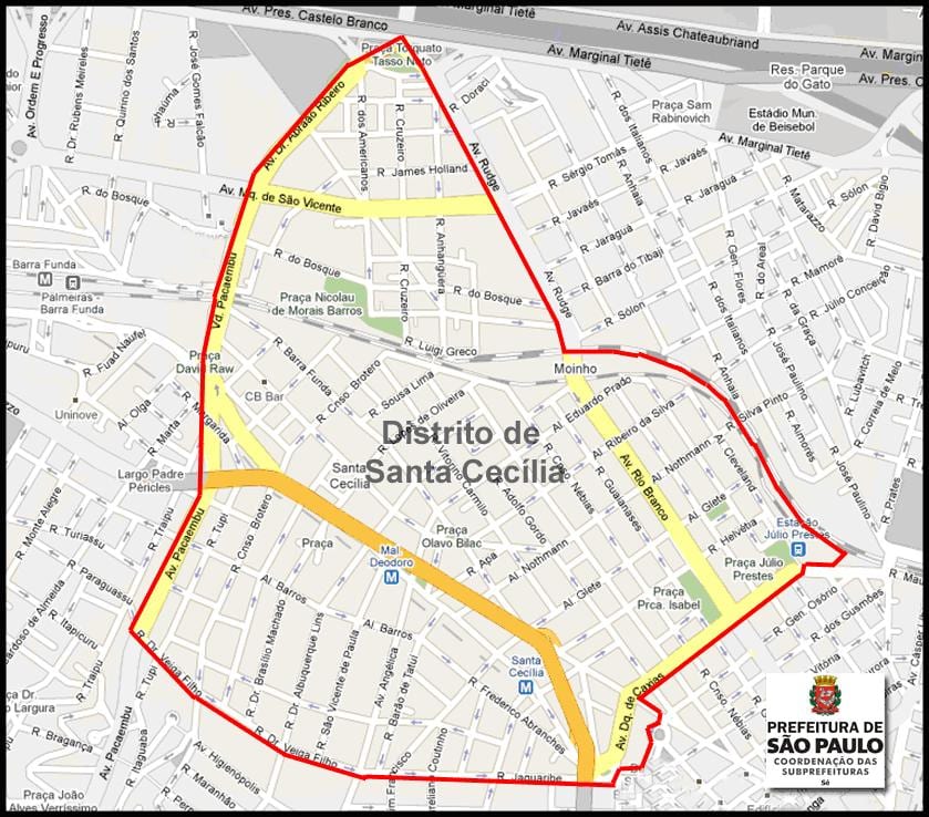 kaart van santa cecilia Sao Paulo
