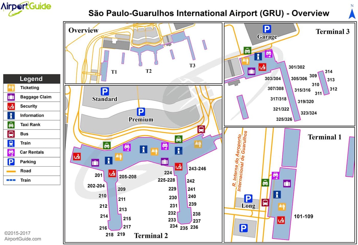 Sao Paulo (gru airport terminal kaart
