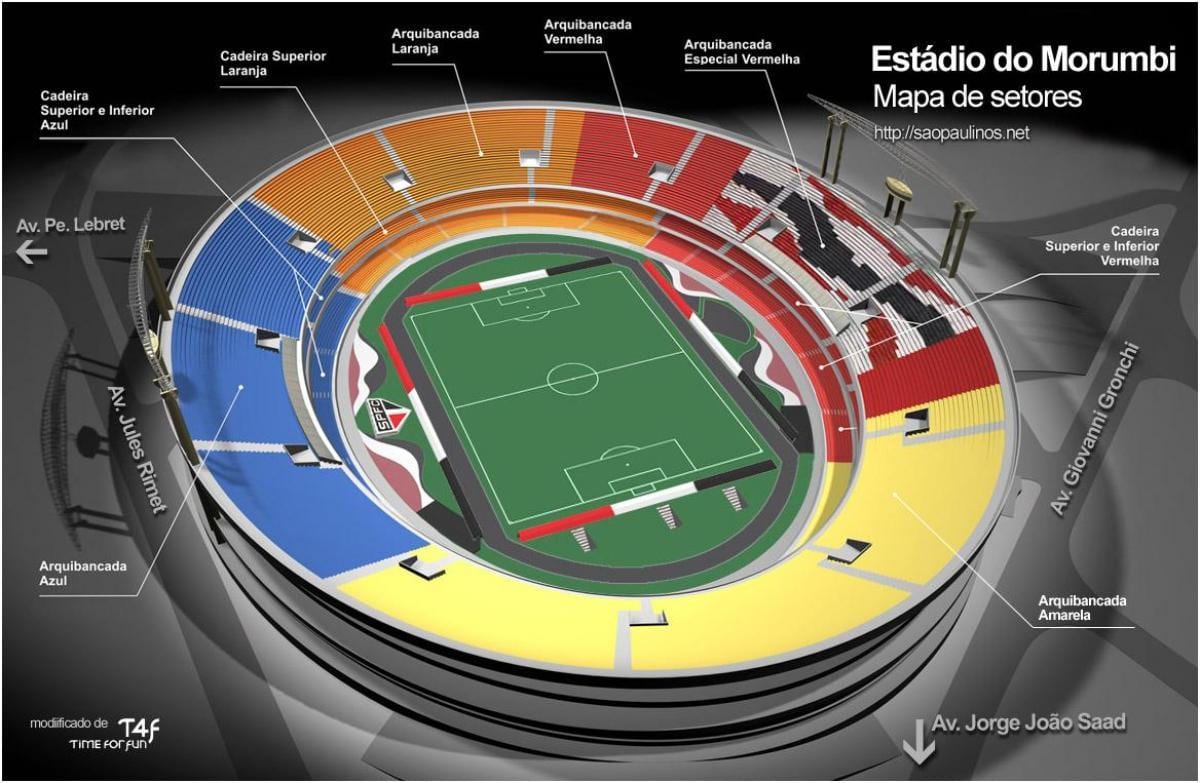 São Paulo stadion kaart