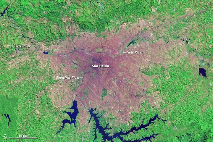 São Paulo topografische kaart