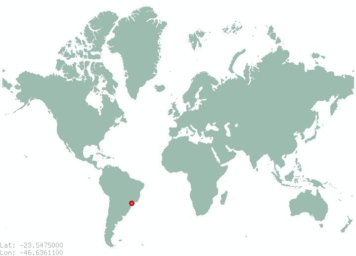 waar is Sao Paulo, gelegen op een kaart