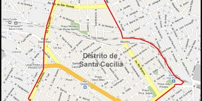Kaart van santa cecilia Sao Paulo