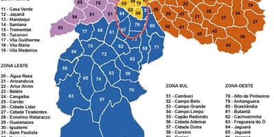 São Paulo gemeenten kaart