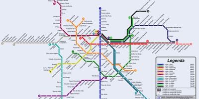 São Paulo tram kaart