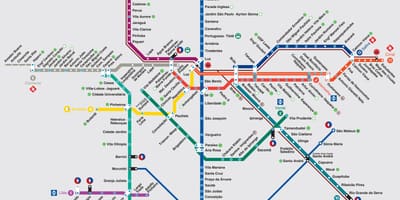 São Paulo trein kaart