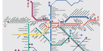 São Paulo vervoer kaart