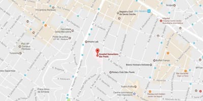 São Paulo ziekenhuis kaart